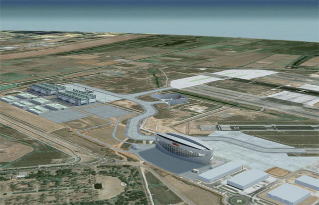 Futur hangar d'Iberia a l'aeroport del Prat (Barcelona)
